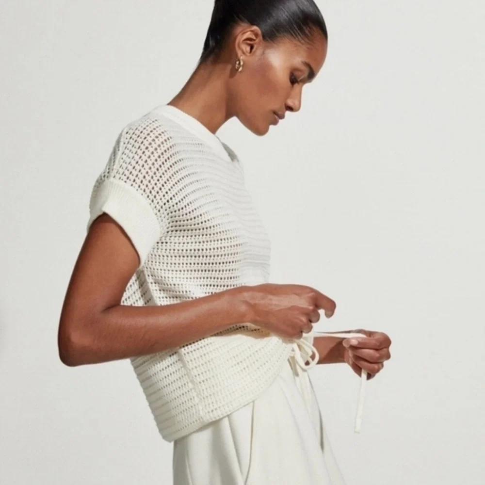 Varley Corvallis Cream Knit Sweater - Picture 2 of 8